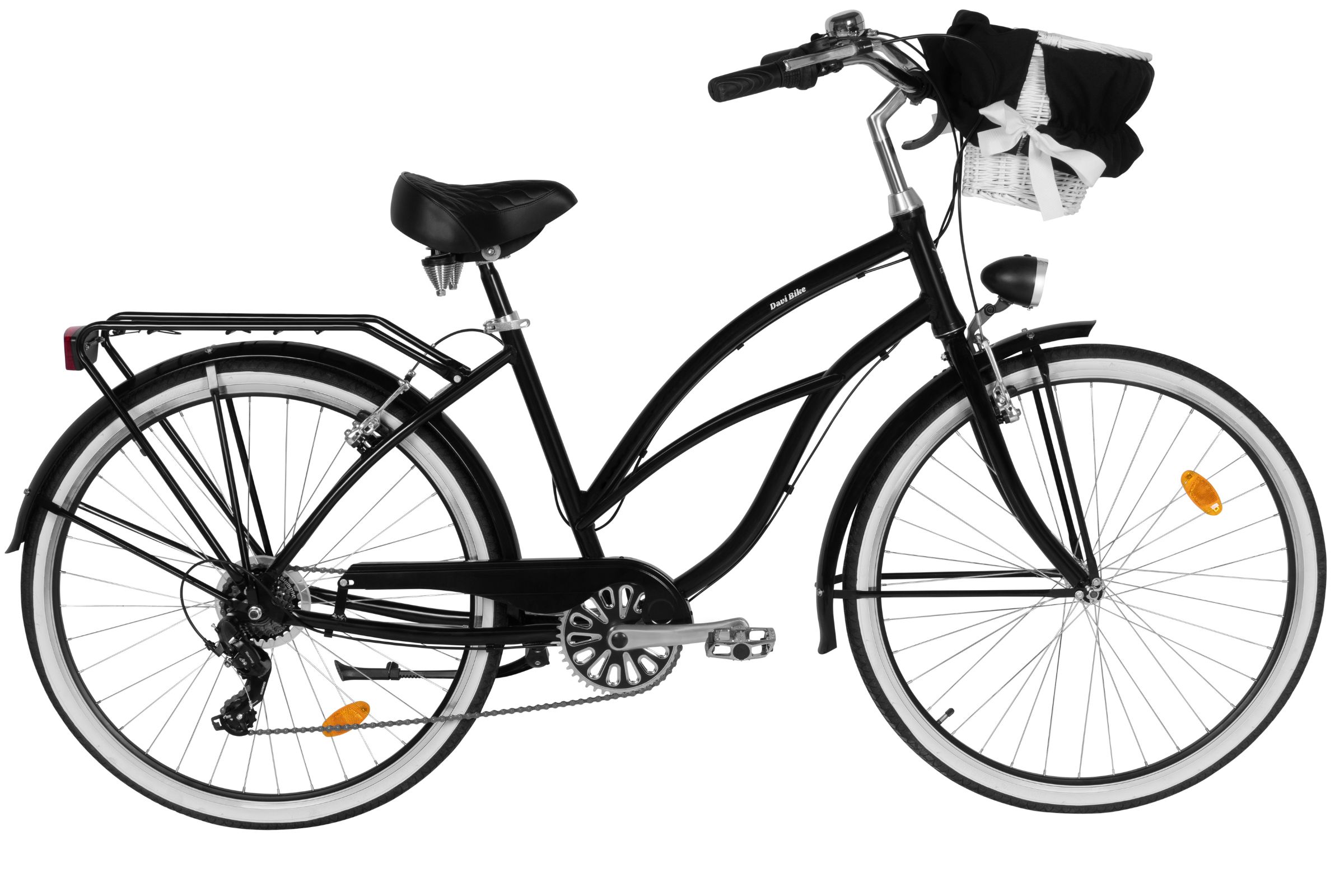 Ženski bicikl Davi Bianca Cruiser Aluminij, 28", 160-185 cm, 7 brzina, Crno