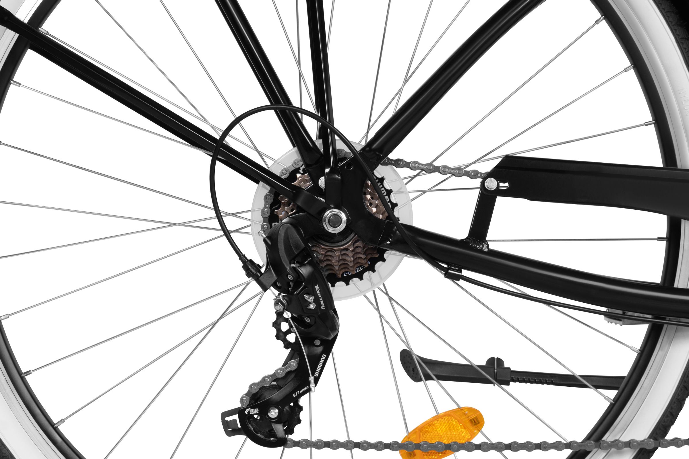 Ženski bicikl Davi Bianca Cruiser Aluminij, 28", 160-185 cm, 7 brzina, Crno - Slika 4