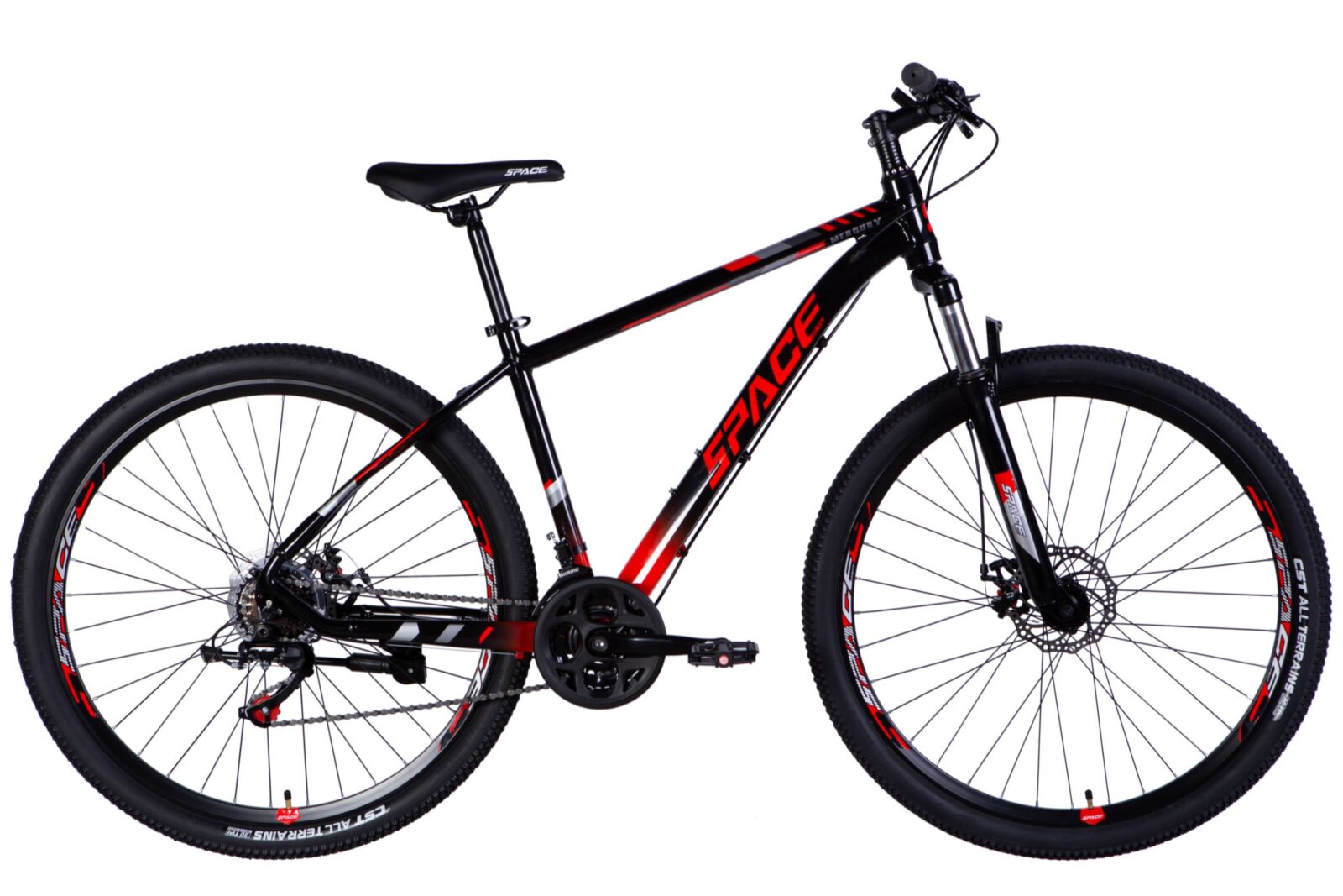 Bicikl MTB Mercury Aluminij, 29", 170-195 cm, 21 brzina, Crna/Crvena