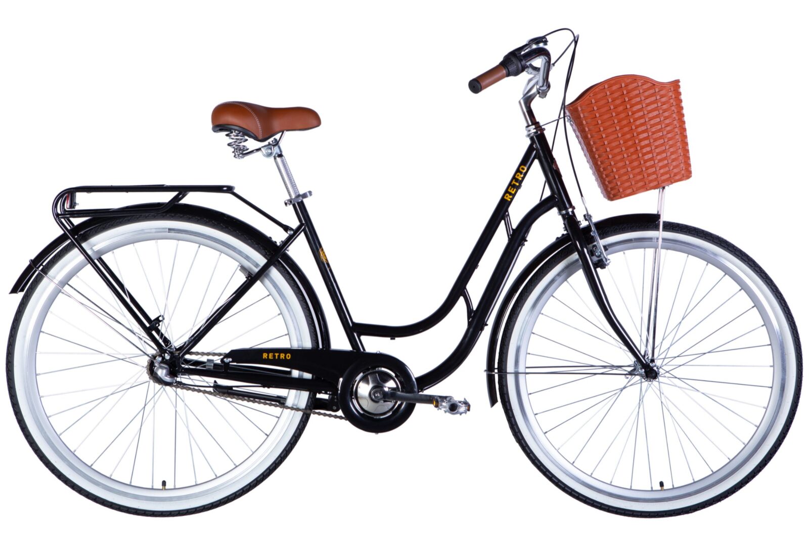 Bicikl Retro 28", 3 brzine, 160-195 cm, Crno