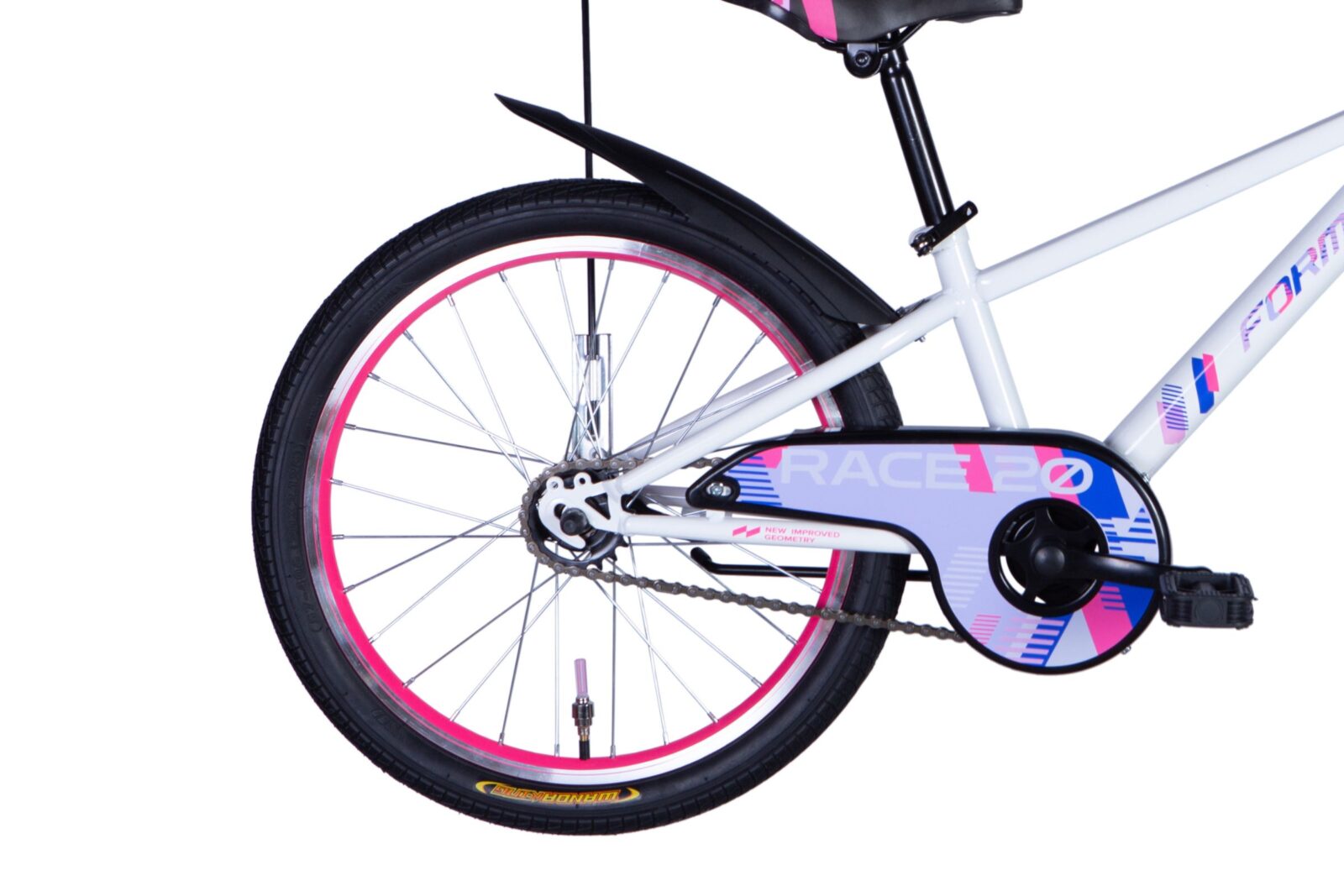 Dječji bicikl Race, 20", 1 brzina, 110-135 cm, Bijela - Slika 3