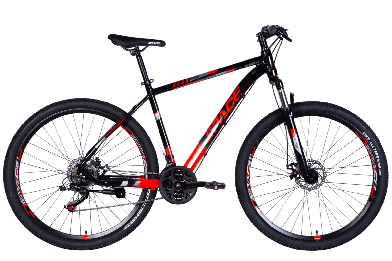 Bicikl MTB Mercury Aluminij, 29", 170-195 cm, 21 brzina, Crno/Crvena