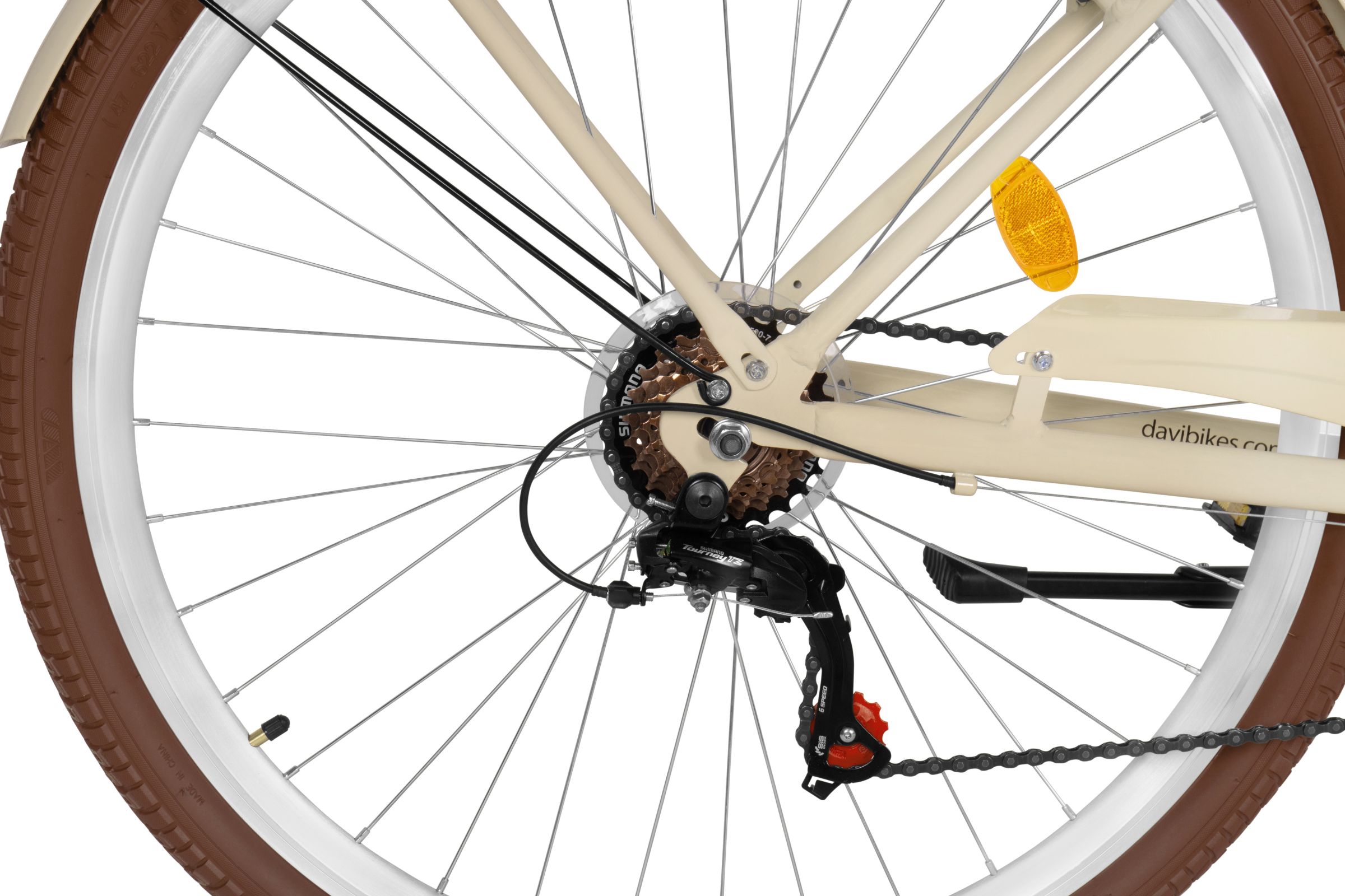 Ženski bicikl Davi Maria Aluminij 28", 160-185 cm, 7 brzina, Kremasto - Slika 4