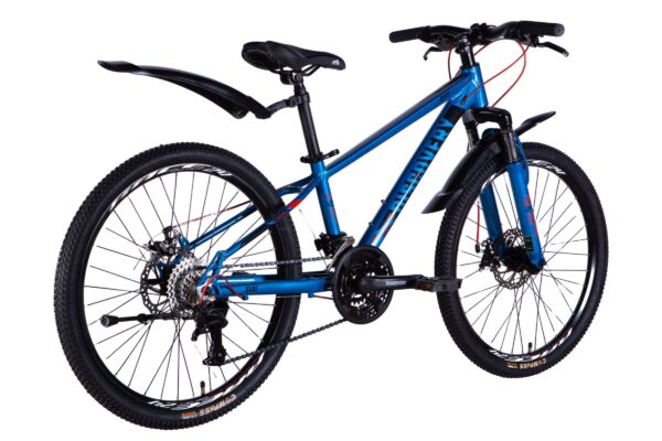 Plavi brdski bicikl moderno dizajniran