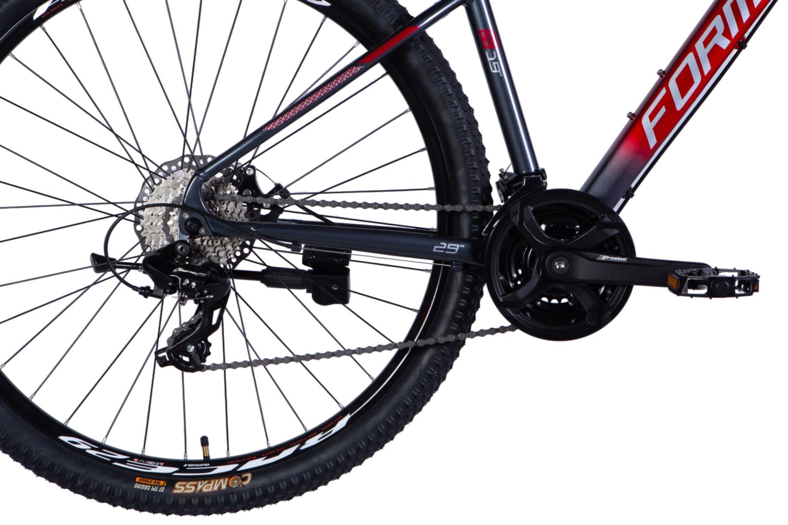 Bicikl MTB F-1 Aluminium, 29", 21 brzina, za visinu 175–200 cm, Crvena - Slika 6