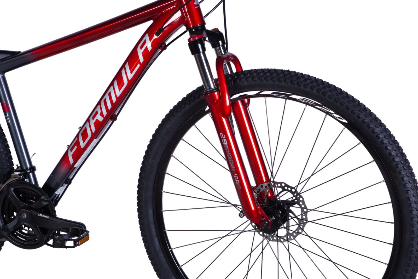 Bicikl MTB F-1 Aluminium, 29", 21 brzina, za visinu 175–200 cm, Crvena - Slika 3