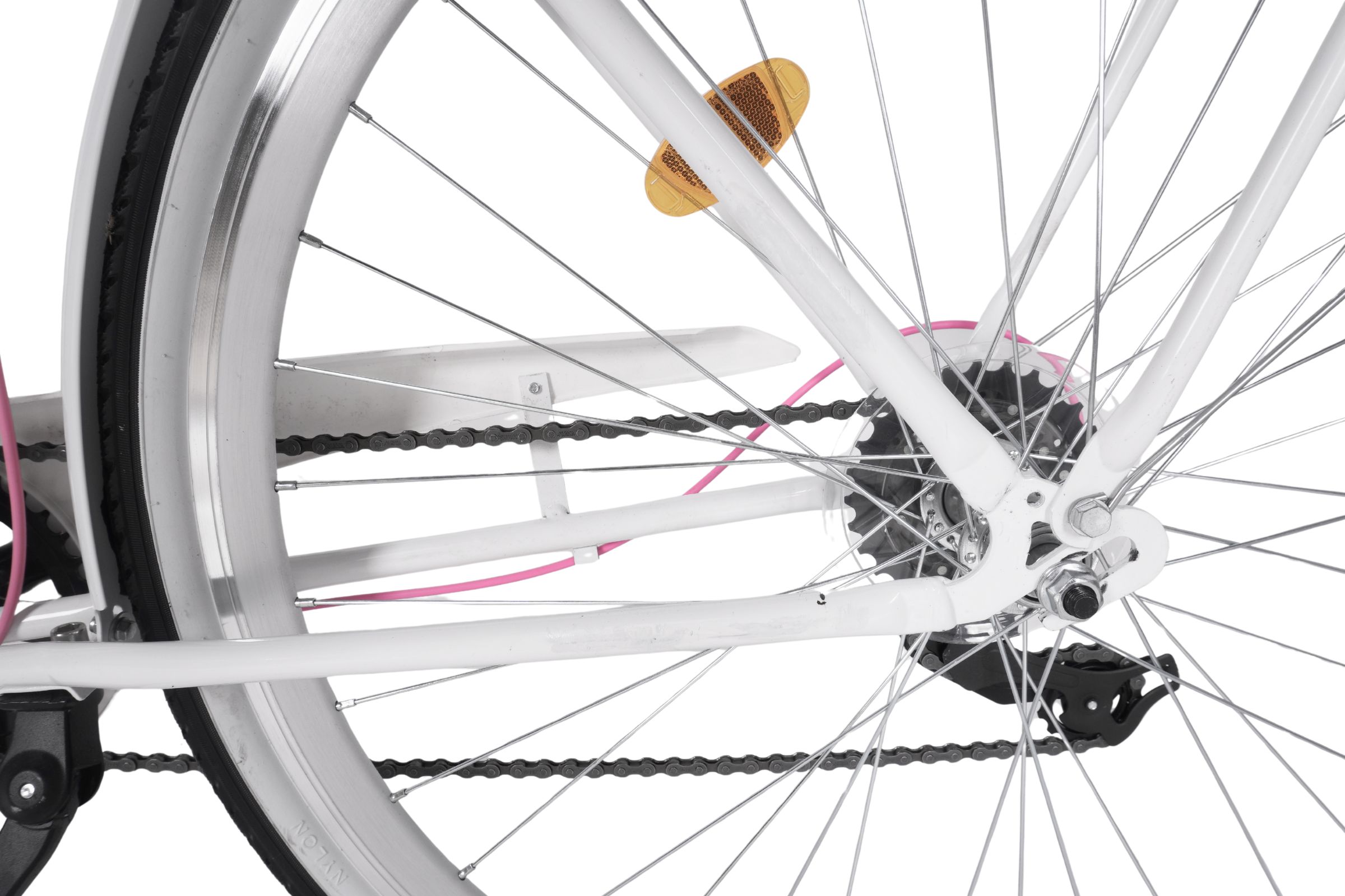 Ženski bicikl Davi Emma 28", 160-185 cm, 7 brzina, Bijela/Crno - Outlet - Slika 5