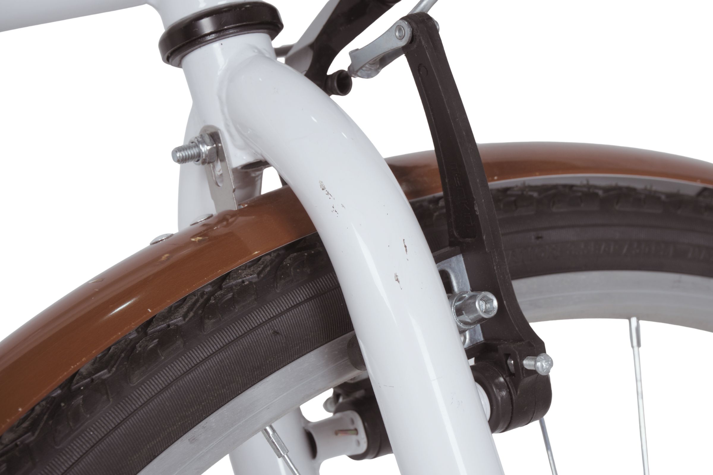 Detalj prednje vilice bicikla s kočnicom