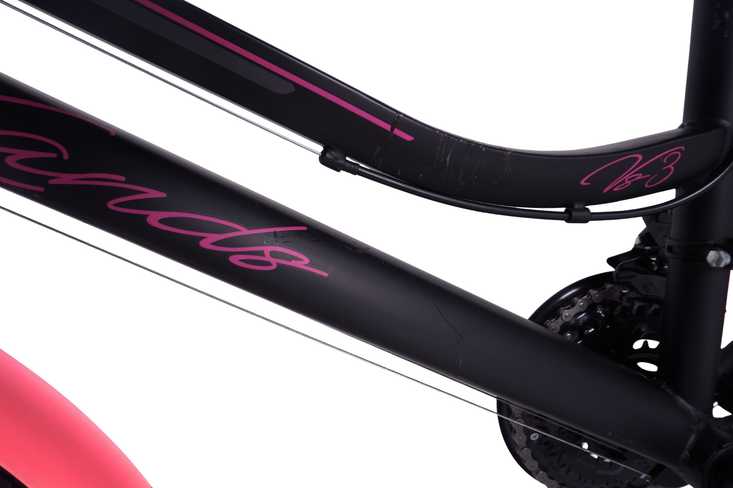 Kands VS-3, Čelična, 26", 150-175 cm, 18 brzina, Crno-ružičasti - Outlet - Slika 3