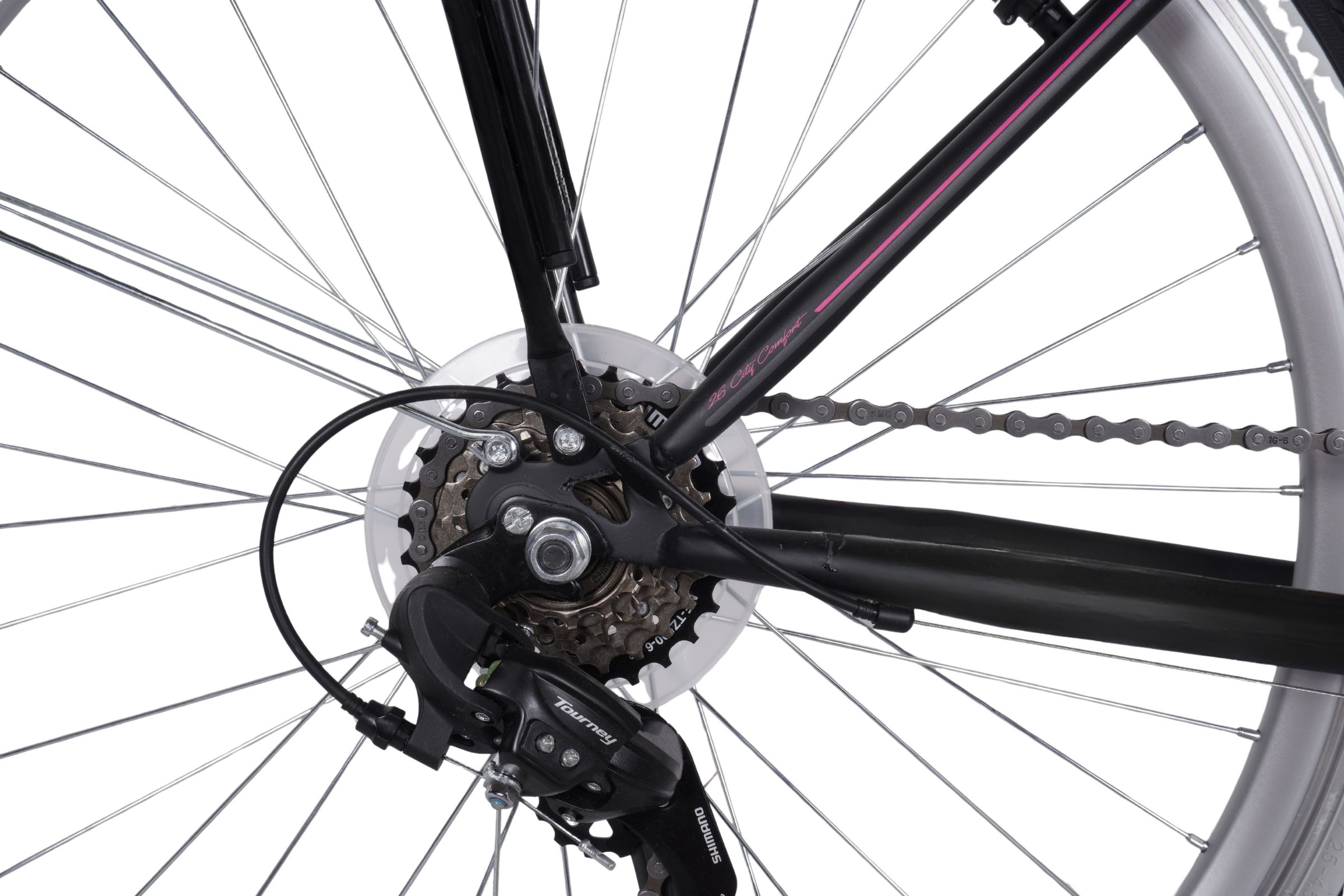 Kands VS-3, Čelična, 26", 150-175 cm, 18 brzina, Crno-ružičasti - Outlet - Slika 4