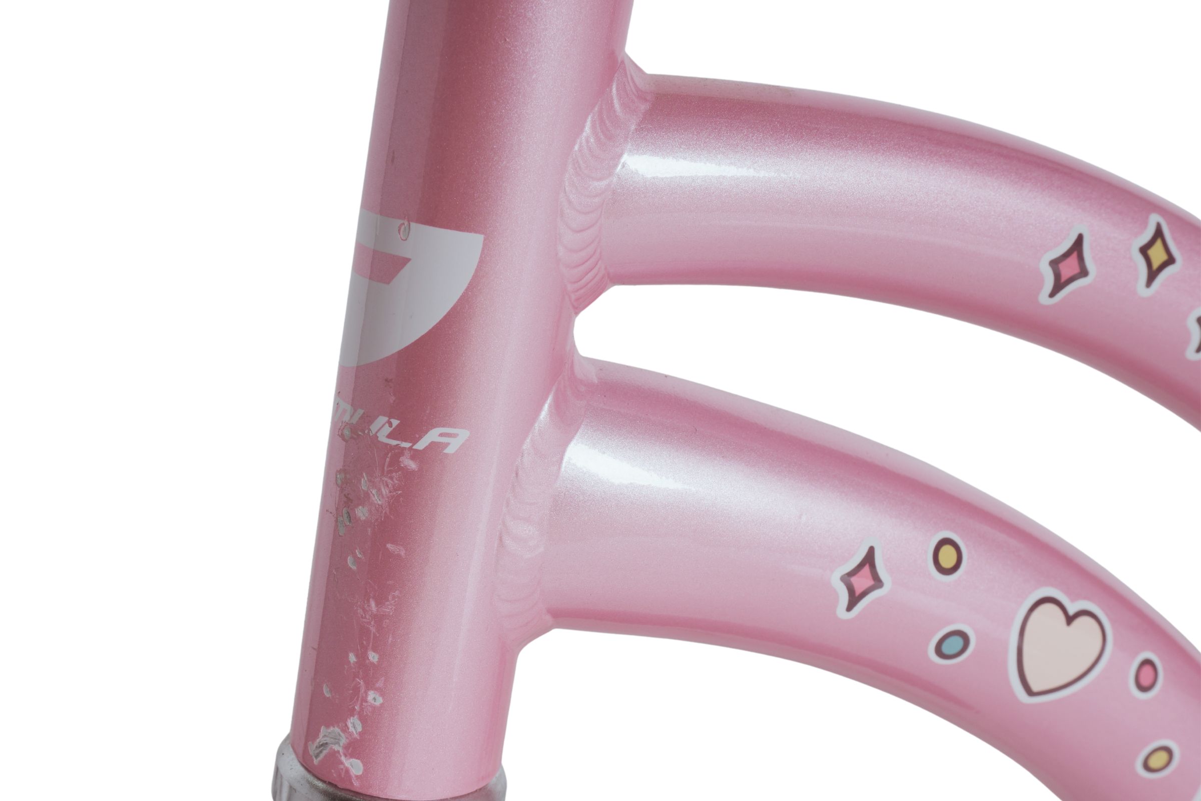 Dječji bicikl Cream, Aluminij, 20", 1 brzina, 115-130 cm, Bijela/Ružičasta - Outlet - Slika 3