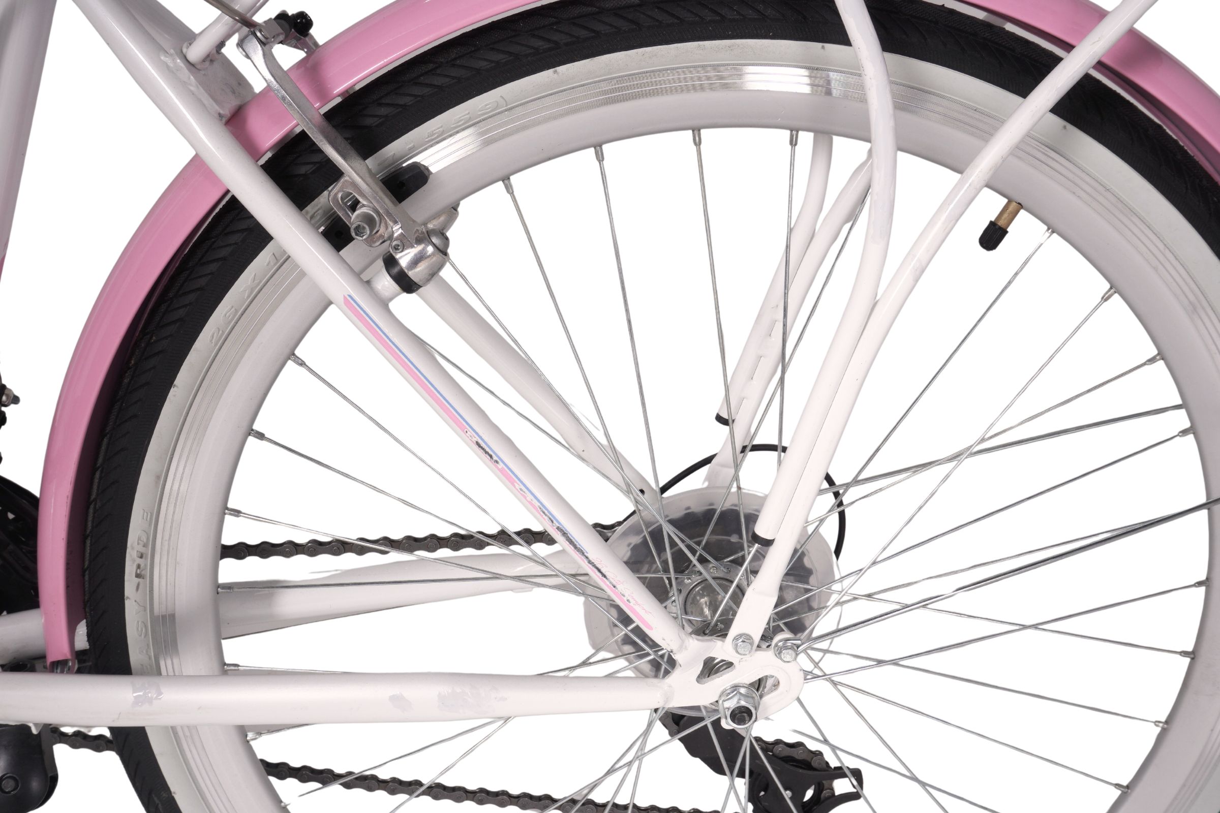 Kands VS-3, Čelična, 26", 150-175 cm, 18 brzina, Bijelo-ružičasti - Outlet - Slika 3