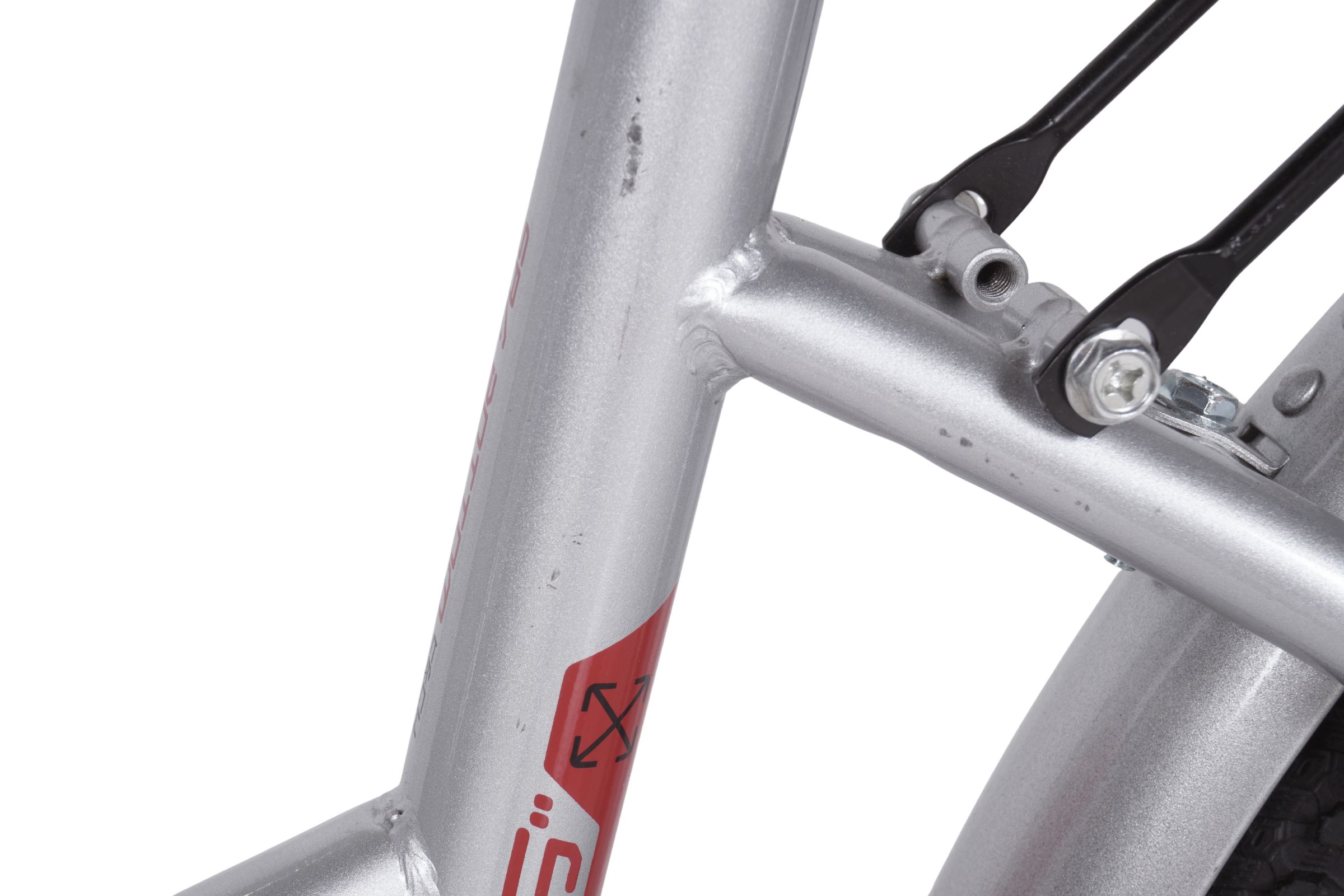 Blizu prikaz biciklističkog okvira i mehanizma