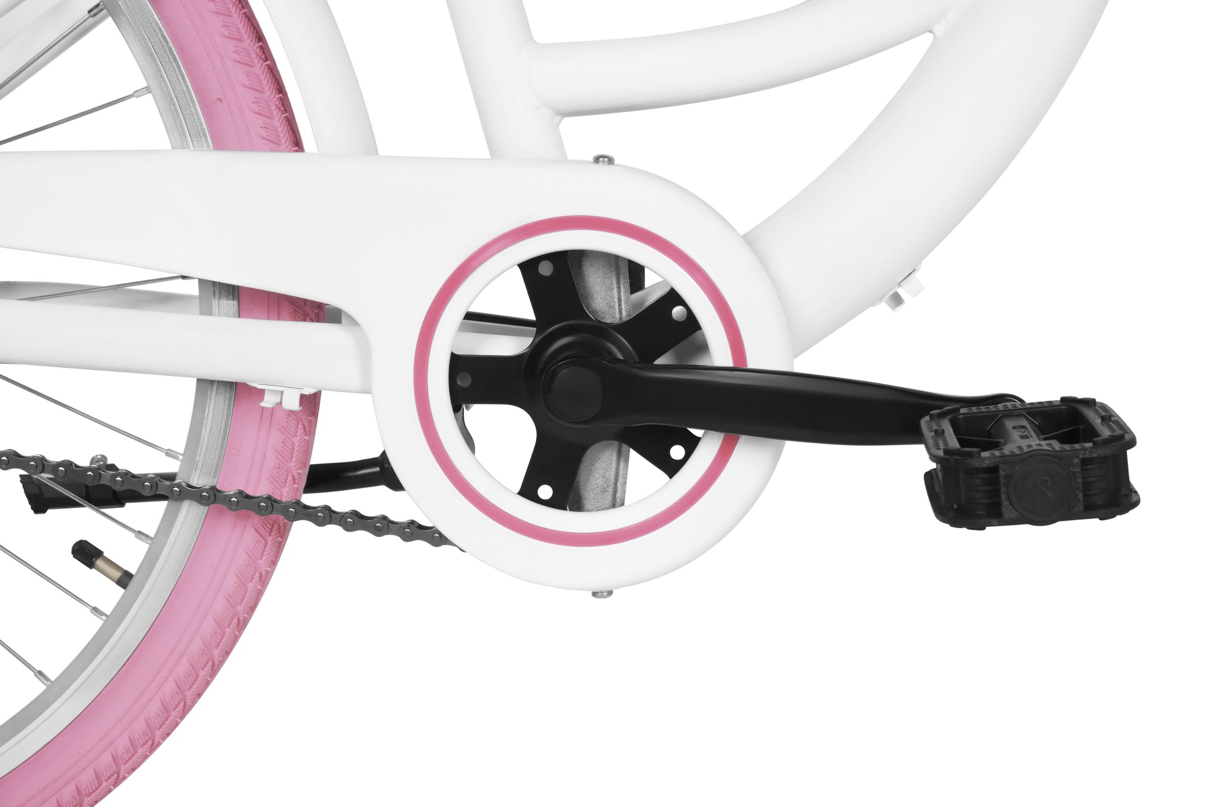 Dječji bicikl Davi Amelia 24", 130-165 cm, 1 brzina, Bijela/Ružičasta - Slika 6