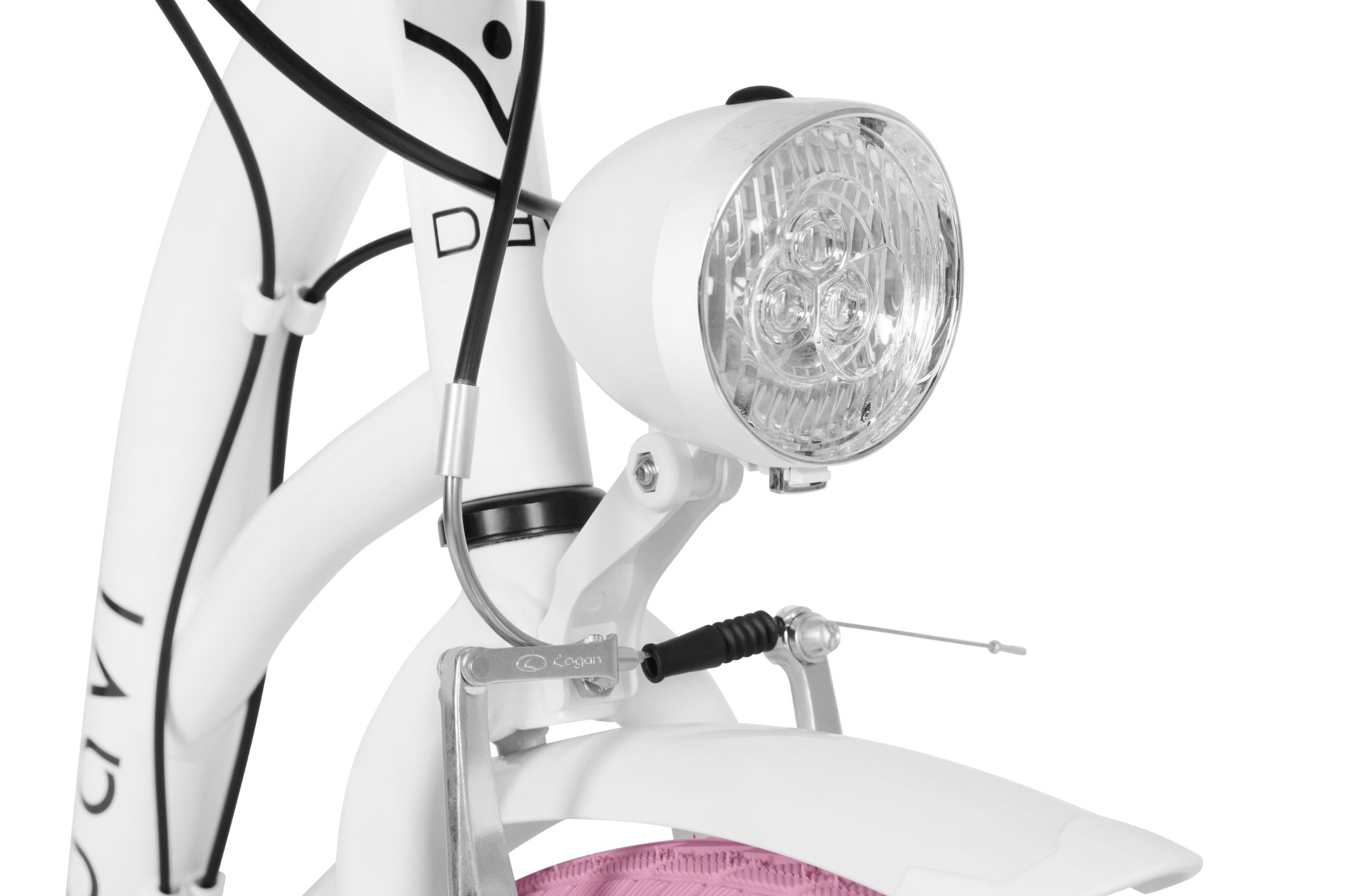 Dječji bicikl Davi Amelia 24", 130-165 cm, 7 brzina, Bijela/Ružičasta - Slika 7