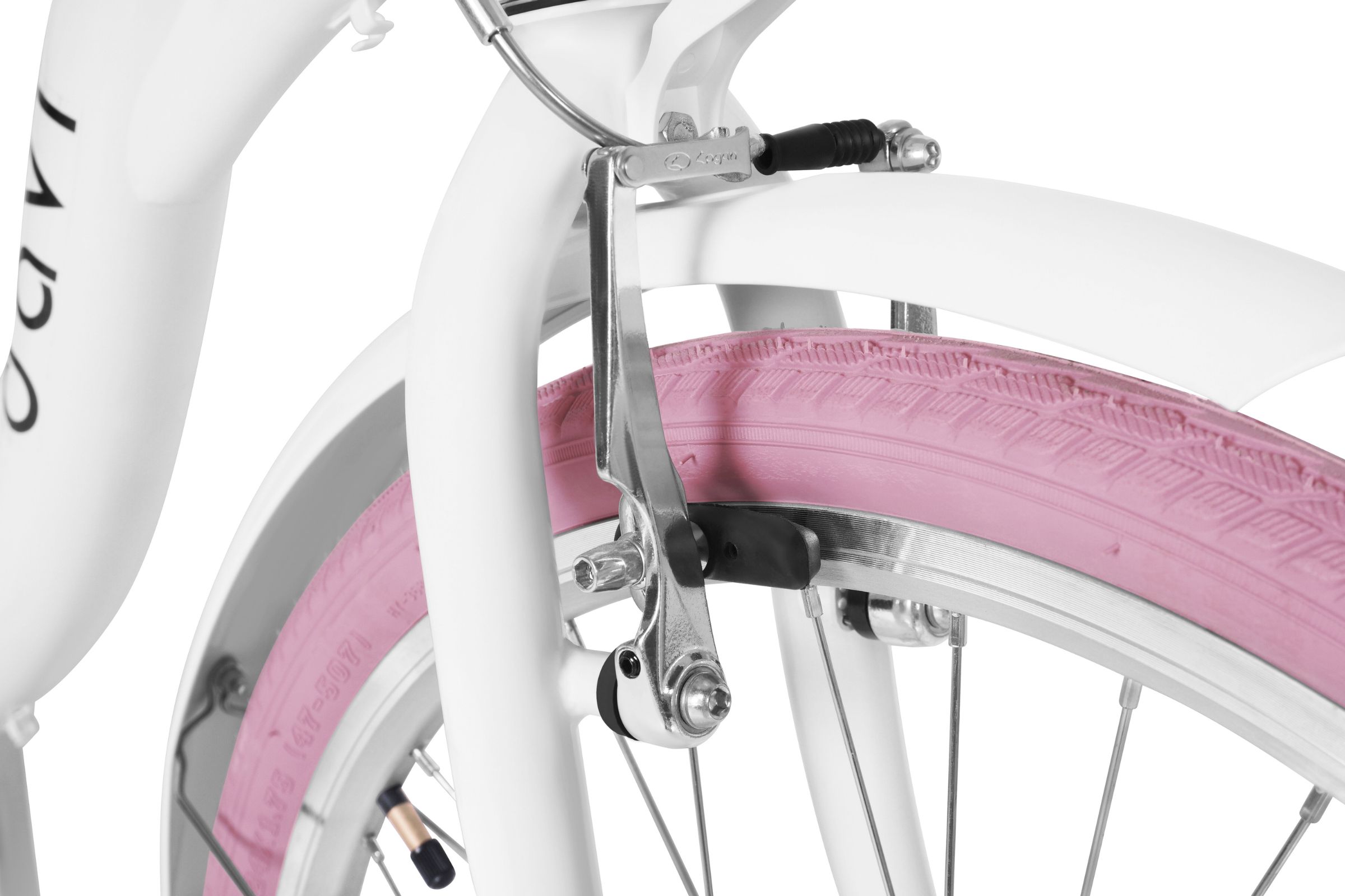 Dječji bicikl Davi Amelia 24", 130-165 cm, 1 brzina, Bijela/Ružičasta - Slika 10
