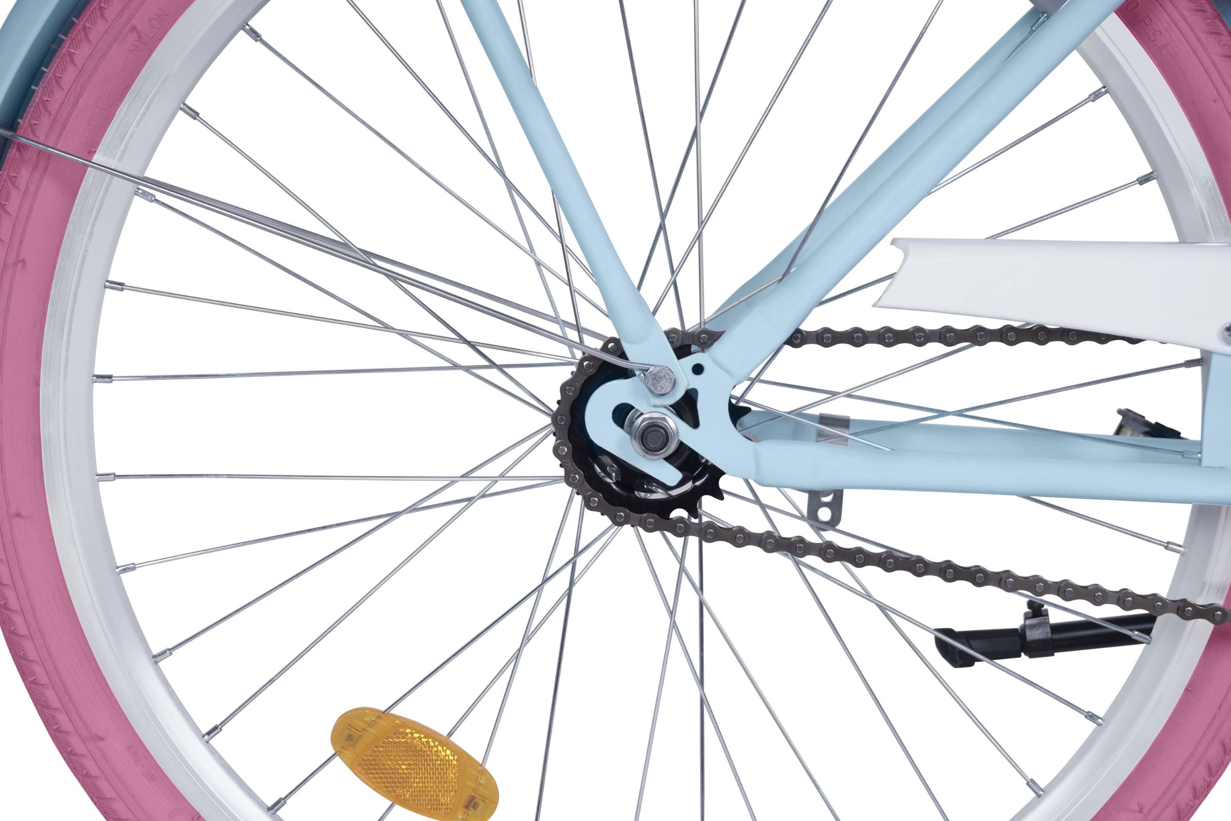 Dječji bicikl Davi Amelia 24", 130-165 cm, 1 brzina, Plava/Ružičasta - Slika 7