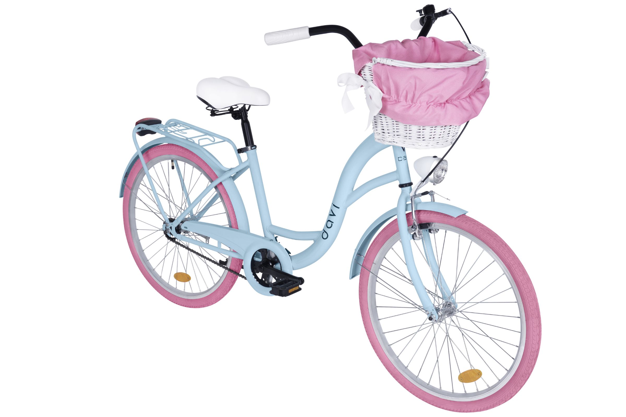 Dječji bicikl Davi Amelia 24", 130-165 cm, 1 brzina, Plava/Ružičasta - Slika 2