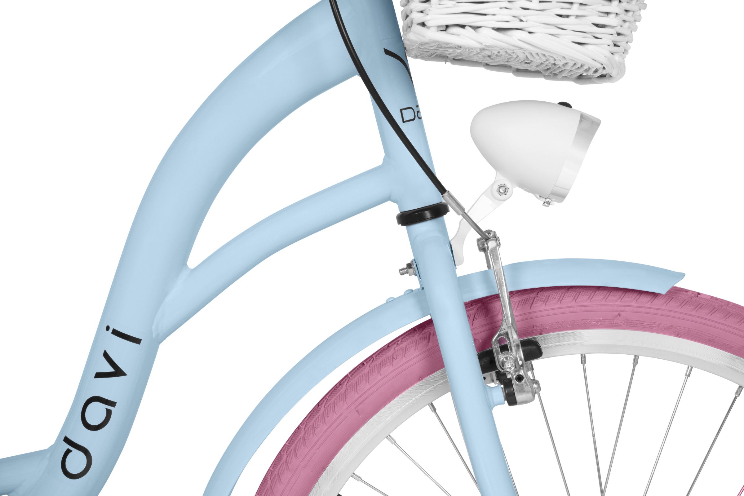 Dječji bicikl Davi Amelia 24", 130-165 cm, 1 brzina, Plava/Ružičasta - Slika 8