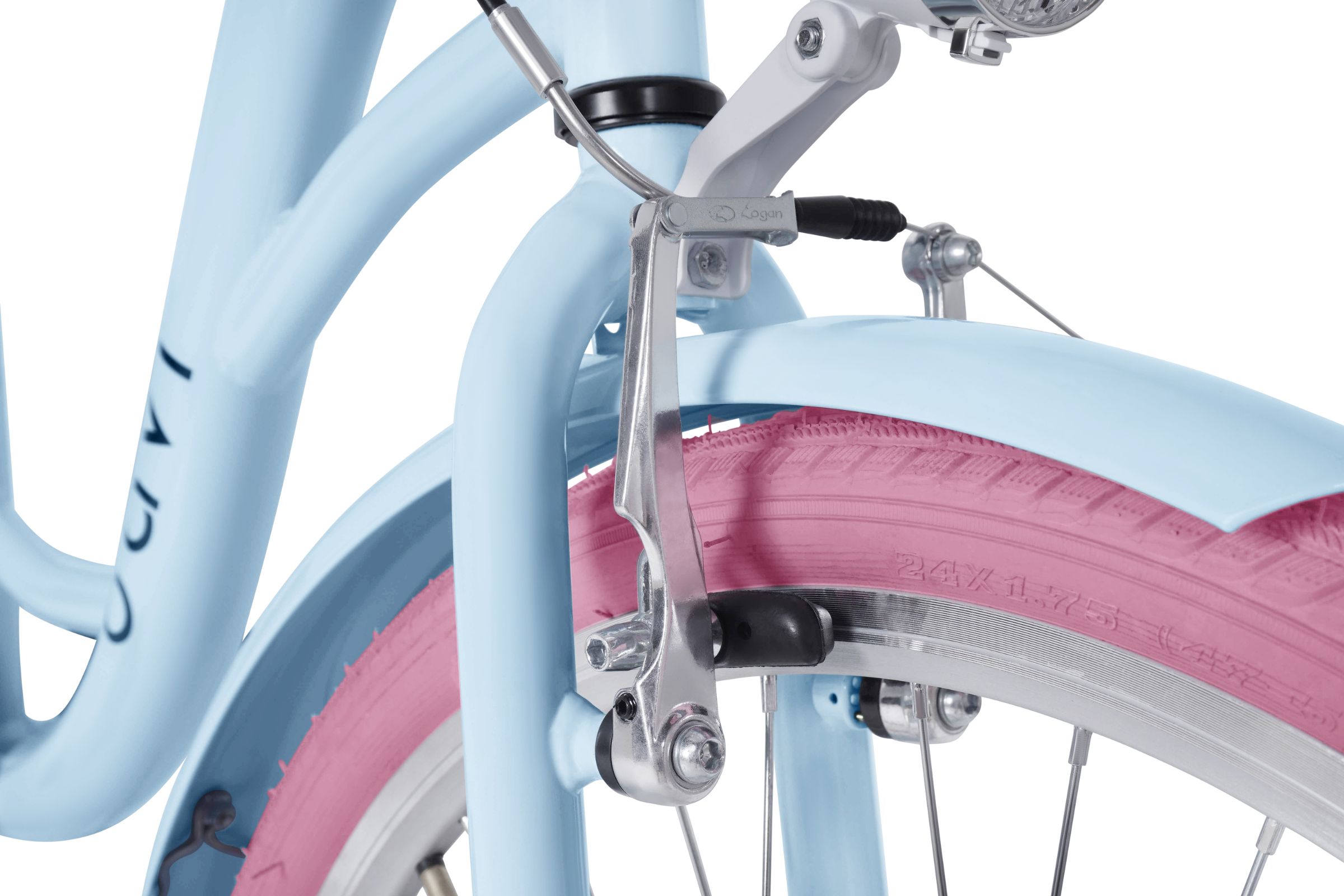 Dječji bicikl Davi Amelia 24", 130-165 cm, 1 brzina, Plava/Ružičasta - Slika 4