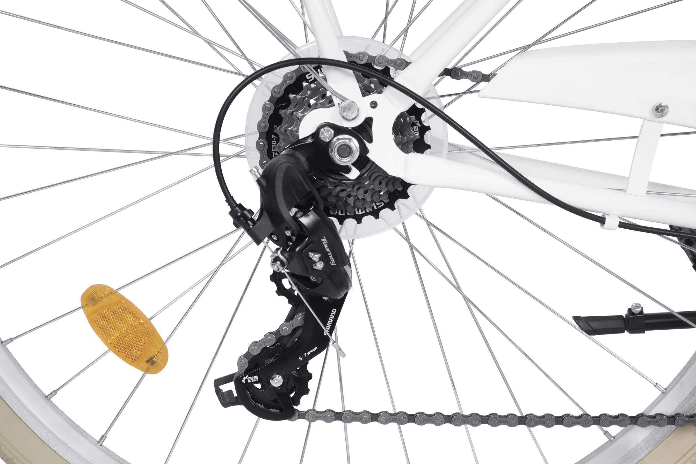 Ženski bicikl Davi Emma 28", 160-185 cm, 7 brzina, Bijela/Kremasta - Slika 10