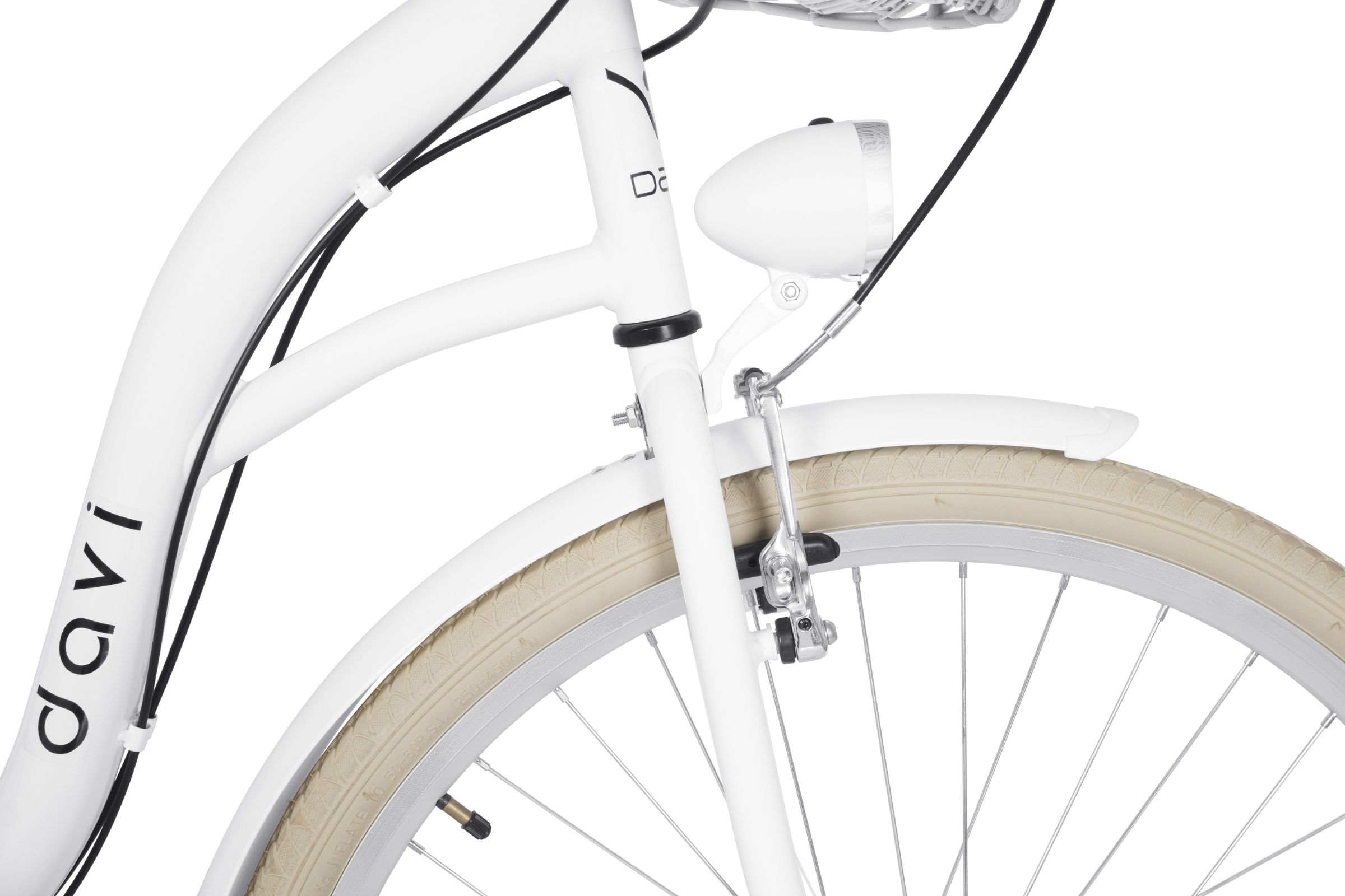 Ženski bicikl Davi Emma 28", 160-185 cm, 7 brzina, Bijela/Kremasta - Slika 4