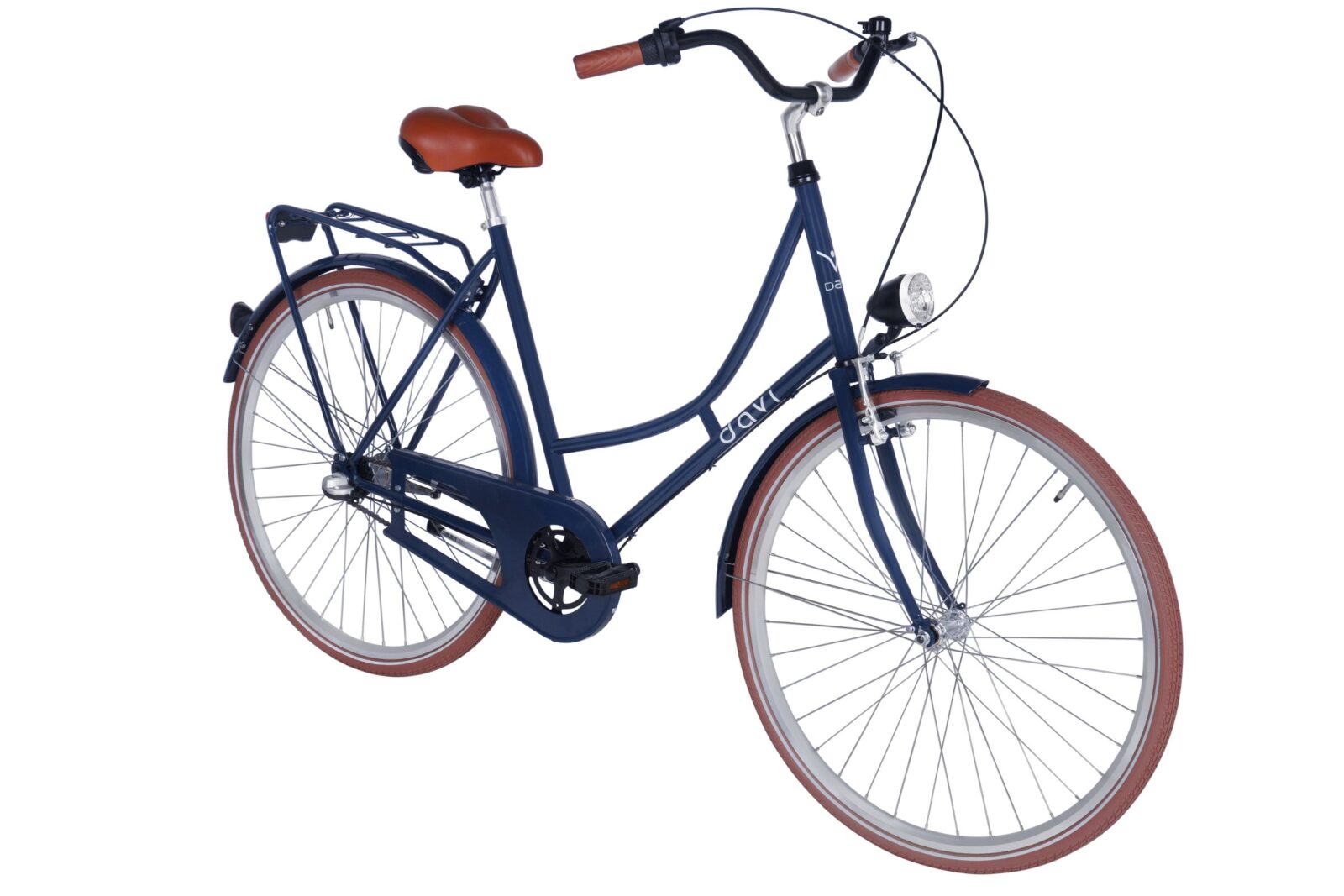 Ženski bicikl davi alma 28", 160 185 cm, 1 brzina, mornarsko plava/smeđa (copy)
