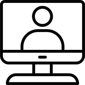 Ikona video poziva na ekranu računala