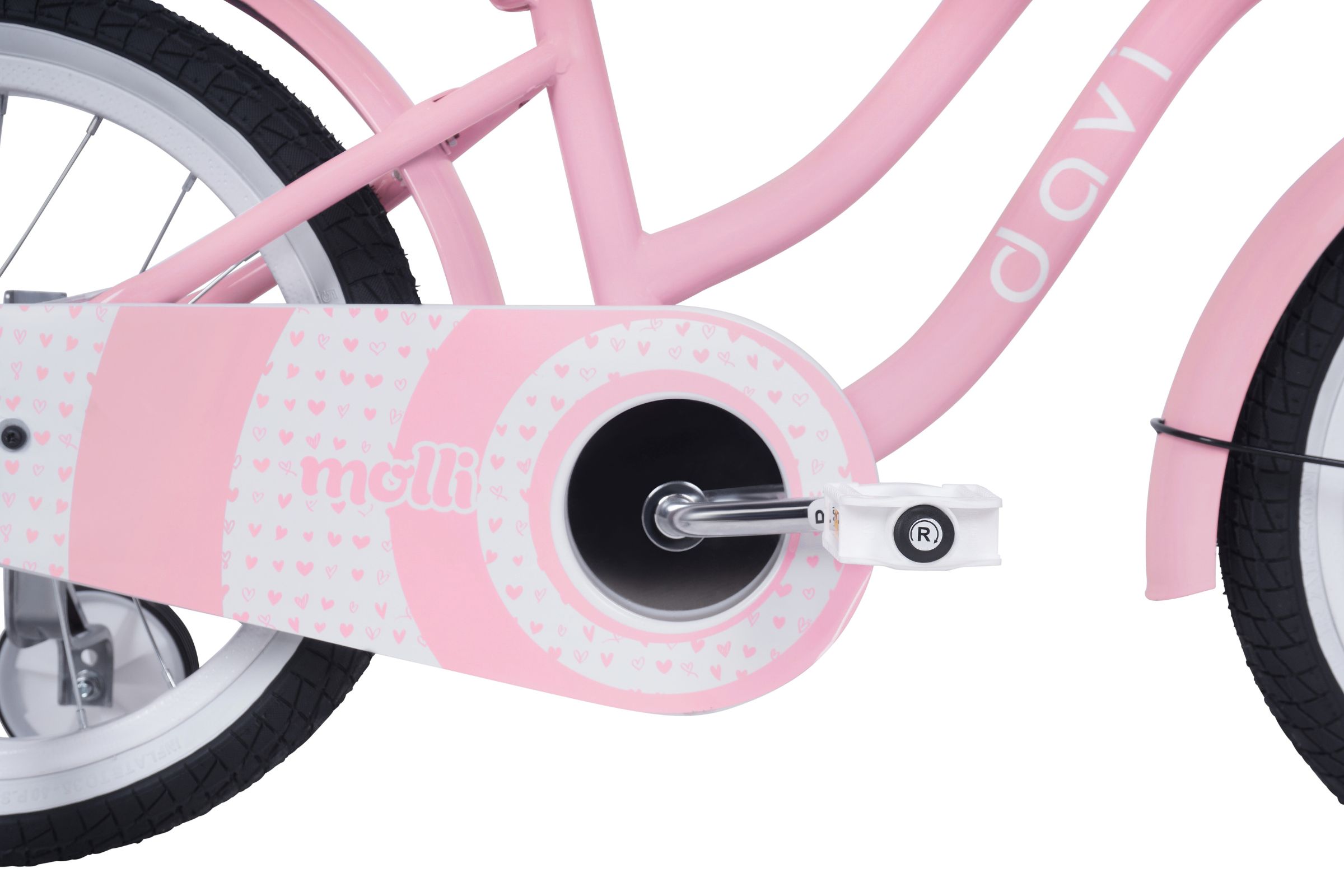 dječji bicikl davi molli 16", 95 110 cm, 1 brzina, ružičasta