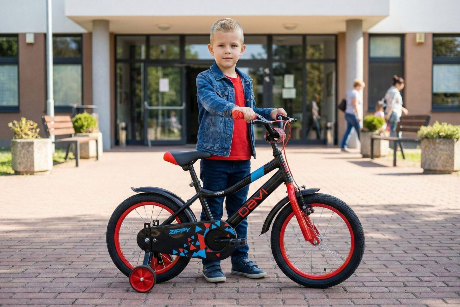 dječji bicikl davi zippy 16", 95 110 cm, 1 brzina, crno