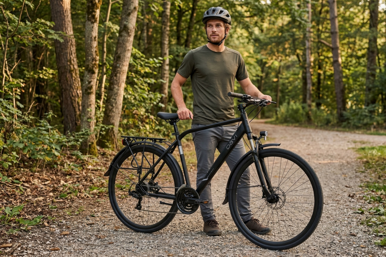 trekking bicikl davi adventuro 28", 160 185 cm, 21 brzina, crno