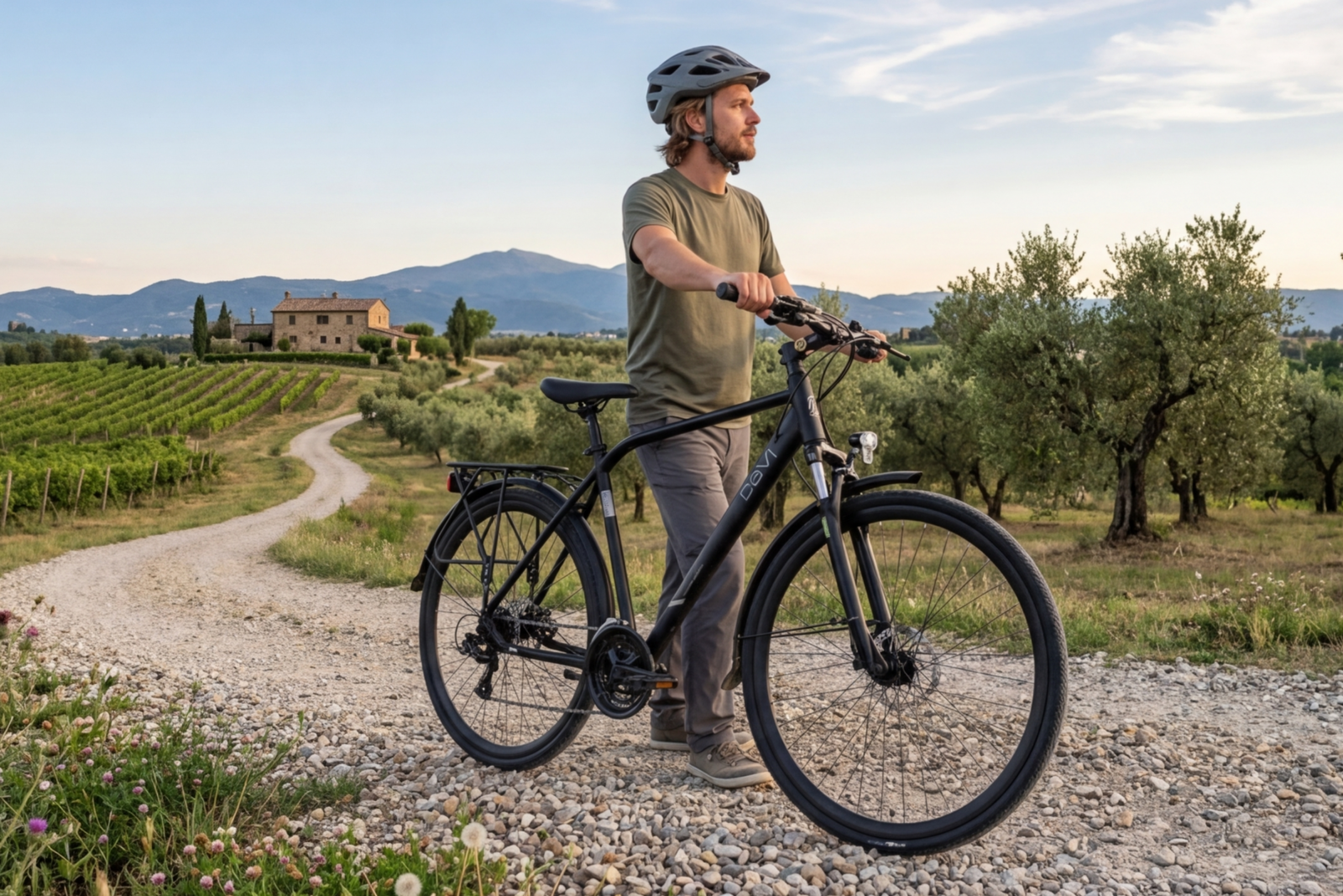 trekking bicikl davi adventuro 28", 160 185 cm, 21 brzina, crno