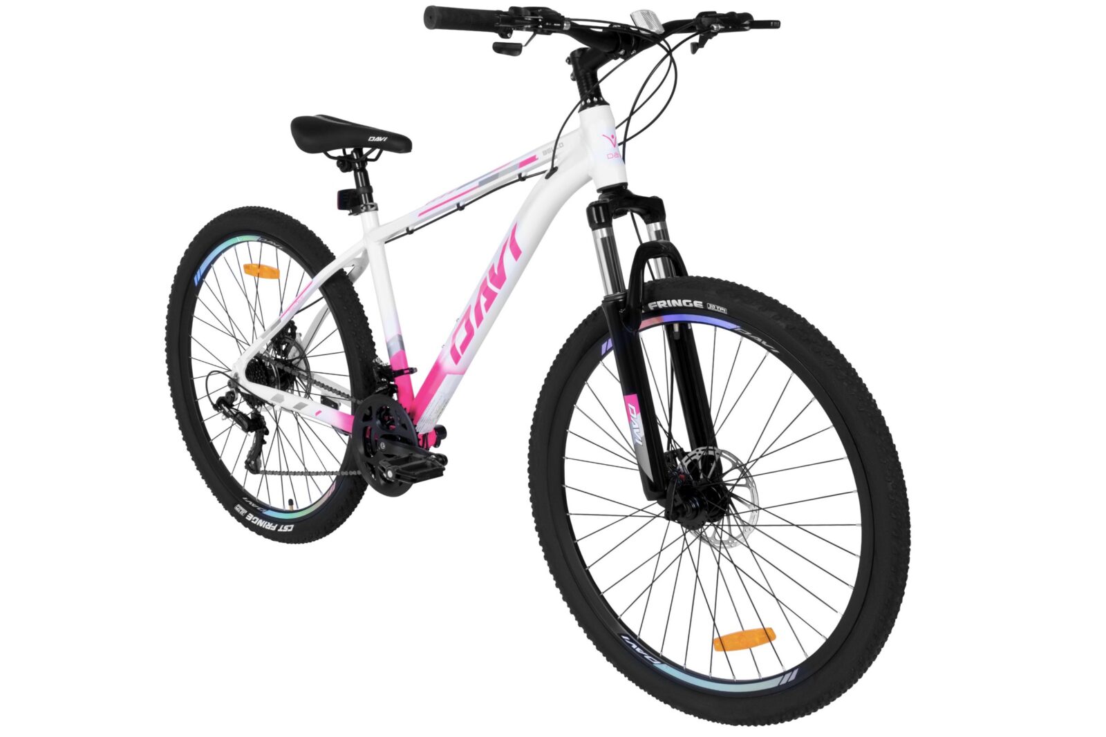 davi bella aluminijski mtb bicikl, 27,5", 160 185 cm, 21 brzina, ružičasta/bijela (copy)