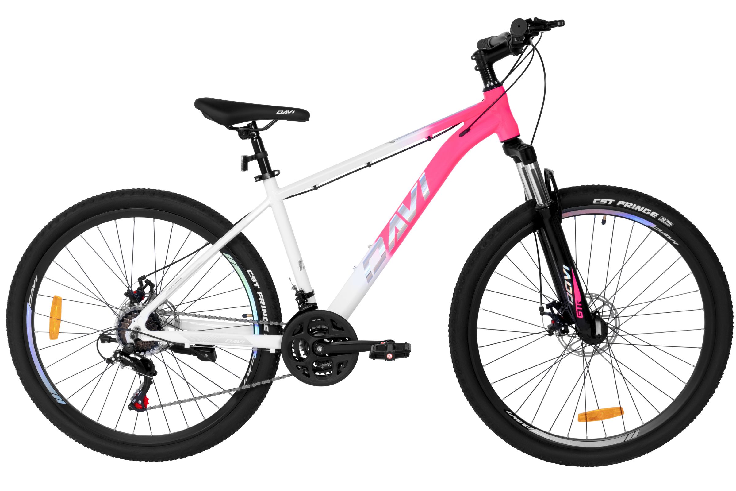 davi montaro aluminijski mtb bicikl, 27,5", 160 185 cm, 21 brzina, crna/crvena (copy)