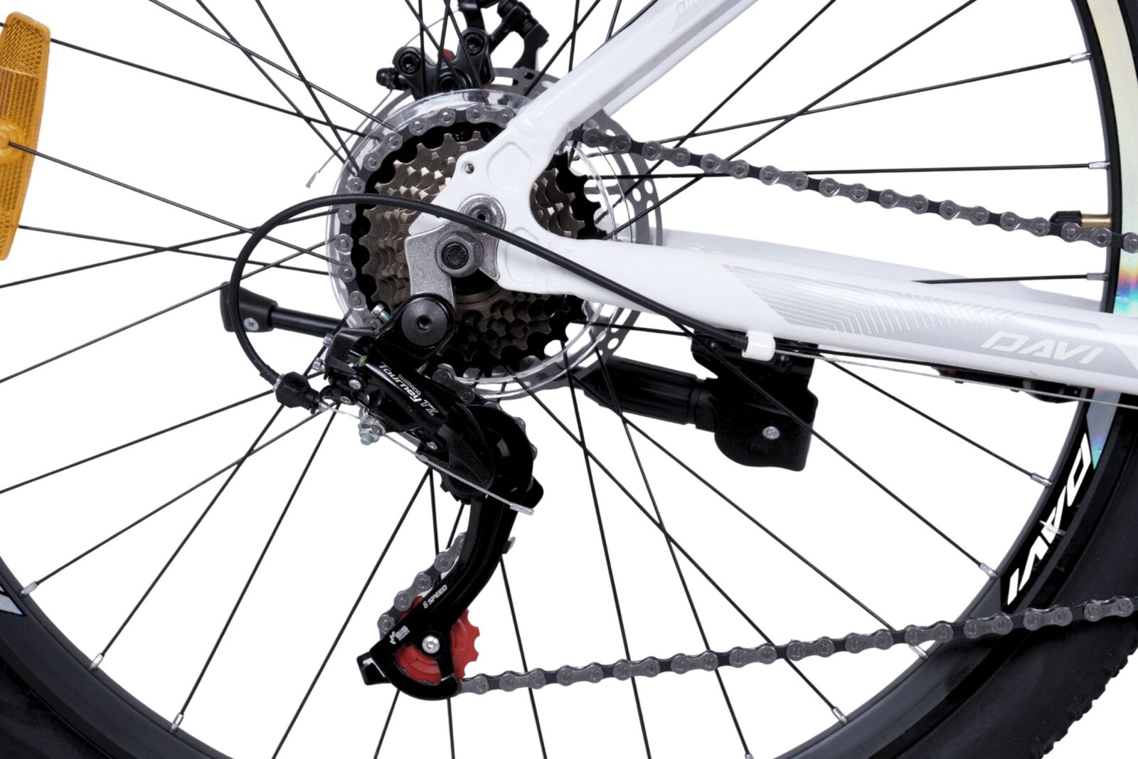 davi montaro aluminijski mtb bicikl, 27,5", 160 185 cm, 21 brzina, crna/crvena (copy)