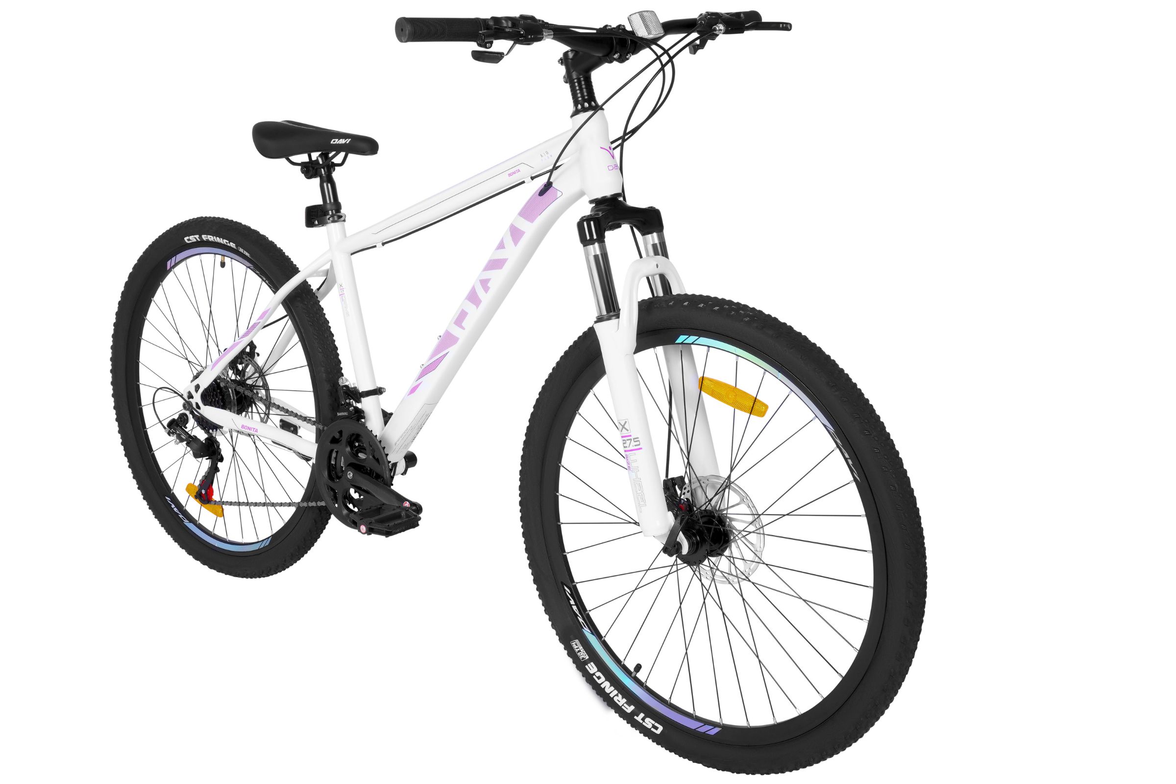 davi bonita mtb bicikl, 27,5", 160 185 cm, 21 brzina, ružičasta/bijela (copy)
