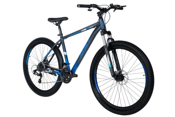 bicicleta mtb davi montaro aluminiu, 29", 170 195 cm, 21 viteze, gri/albastru