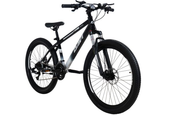 bicicleta mtb davi terrano 26", 145 170 cm, 21 viteze, negru/alb