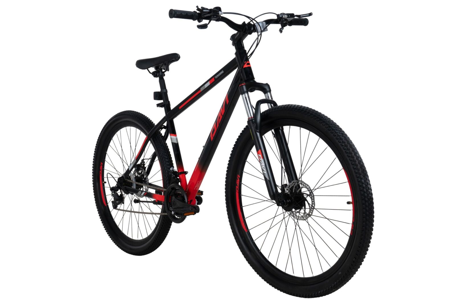 bicicleta mtb davi terrano 29", 170 195 cm, 21 viteze, negru/rose