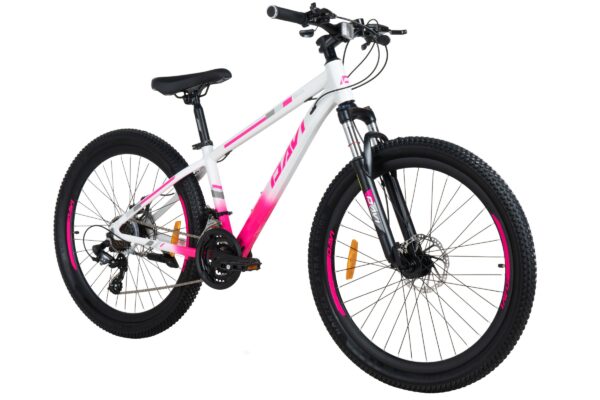 davi bella aluminijski mtb bicikl, 26", 145 170 cm, 21 brzina, ružičasta/bijela (copy)