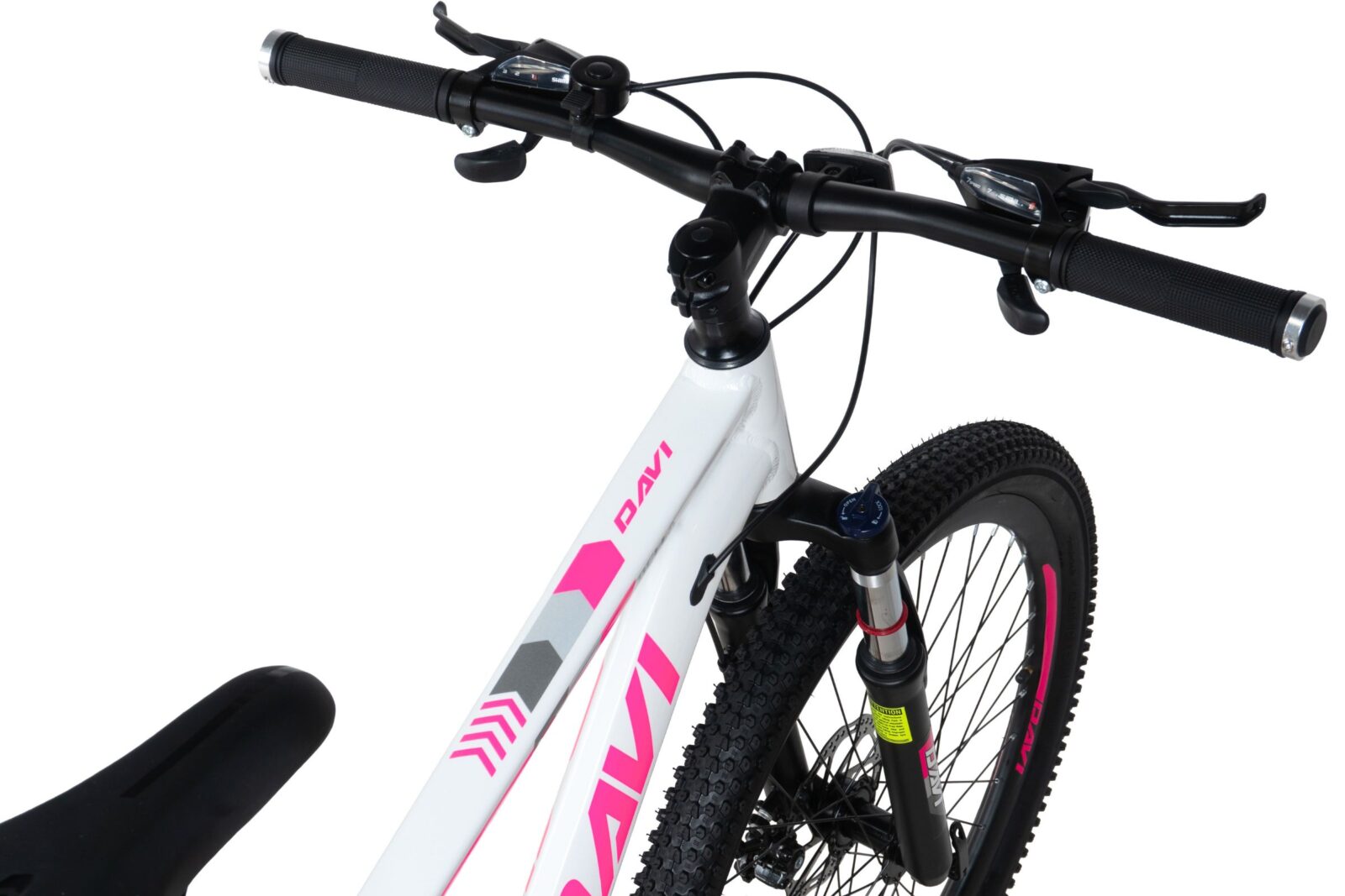 davi bella aluminijski mtb bicikl, 26", 145 170 cm, 21 brzina, bijela/ružičasta