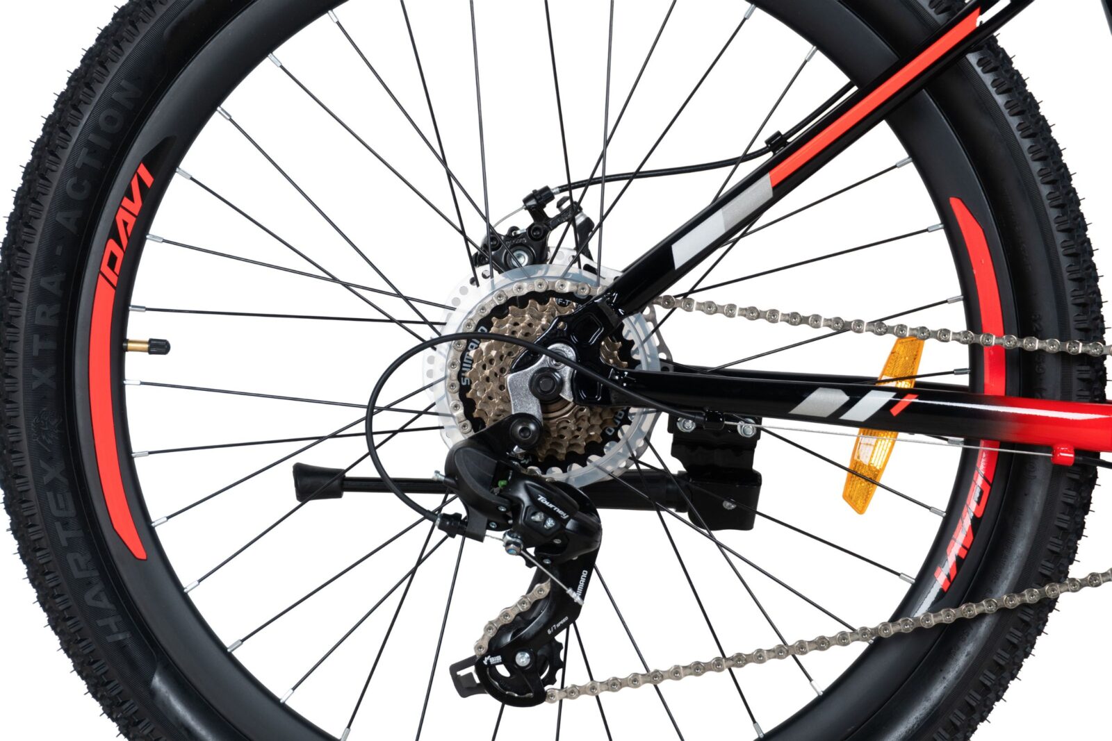 davi montaro aluminijski mtb bicikl, 26", 145 170 cm, 21 brzina, crvena/crna (copy)