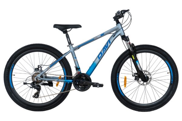 davi montaro aluminijski mtb bicikl, 26", 145 170 cm, 21 brzina, siva/plava