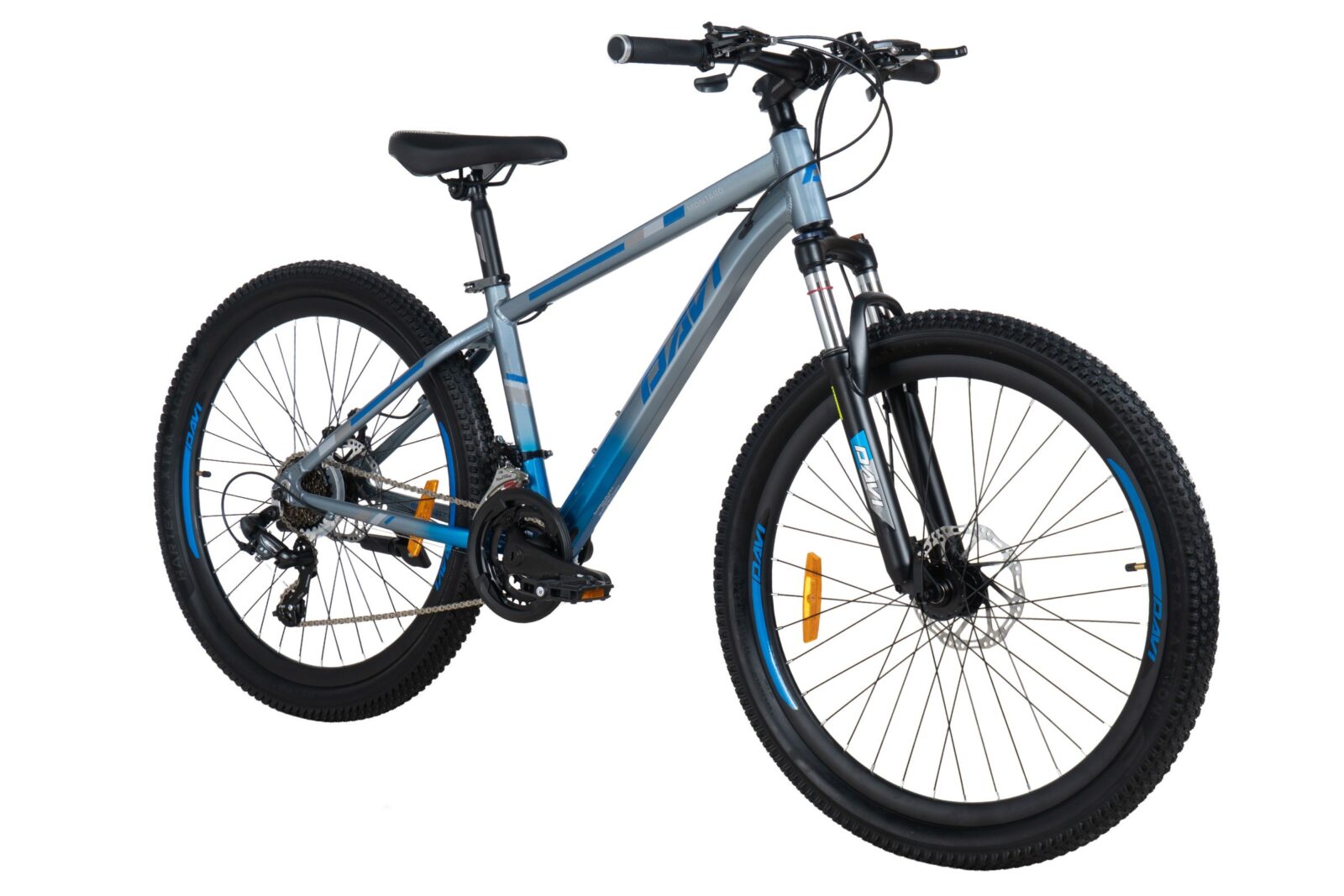 davi montaro aluminijski mtb bicikl, 26", 145 170 cm, 21 brzina, siva/plava