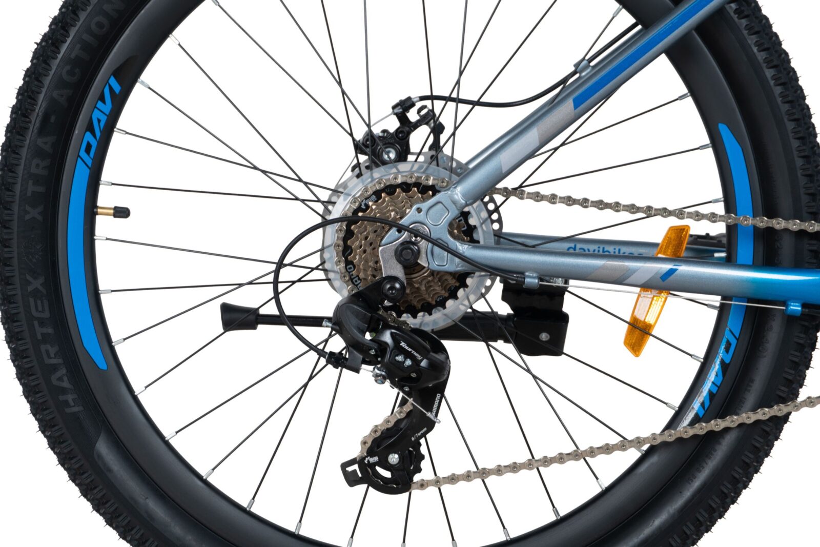 davi montaro aluminijski mtb bicikl, 26", 145 170 cm, 21 brzina, siva/plava