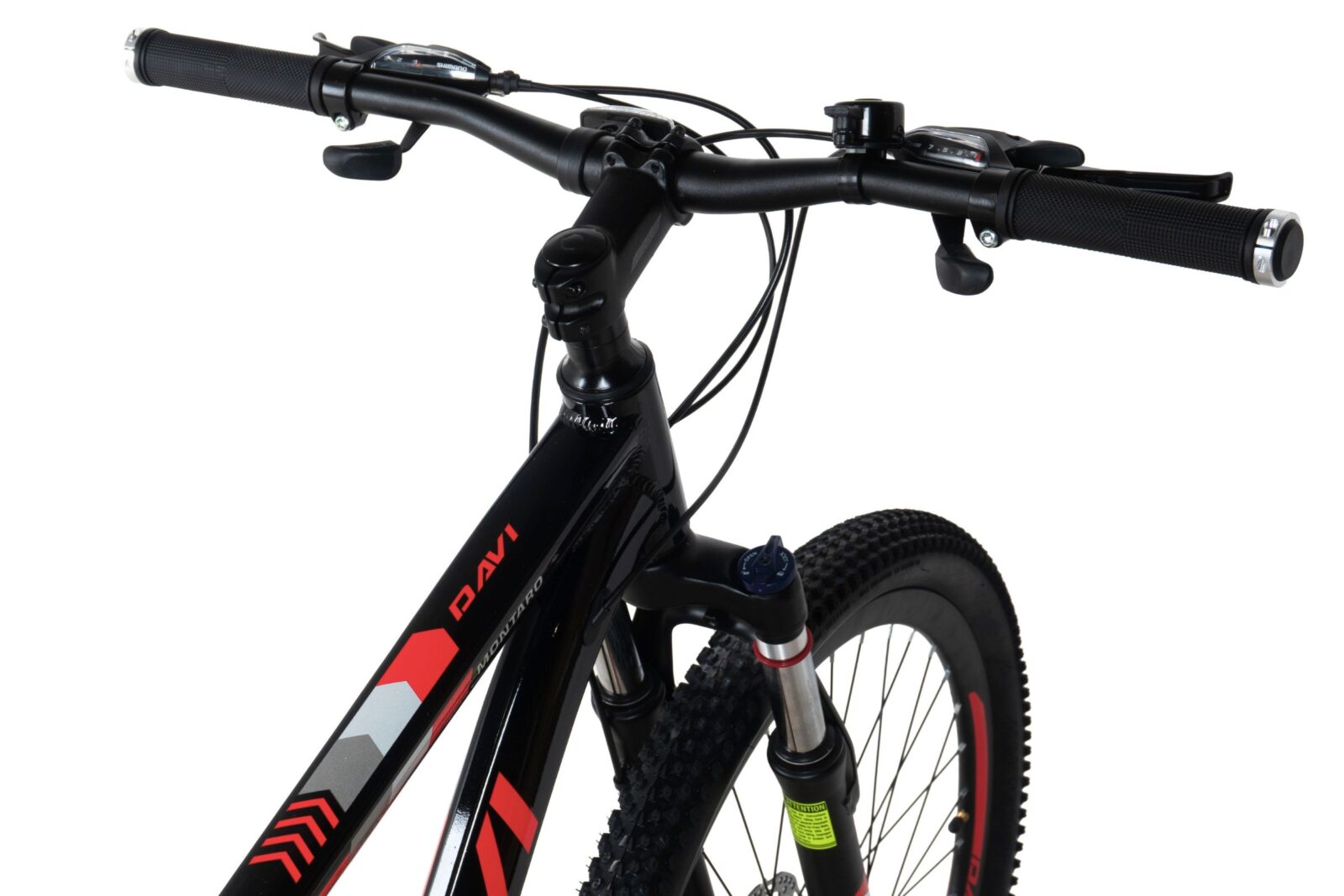 davi montaro aluminijski mtb bicikl, 27,5", 160 185 cm, 21 brzina, crno/crvena