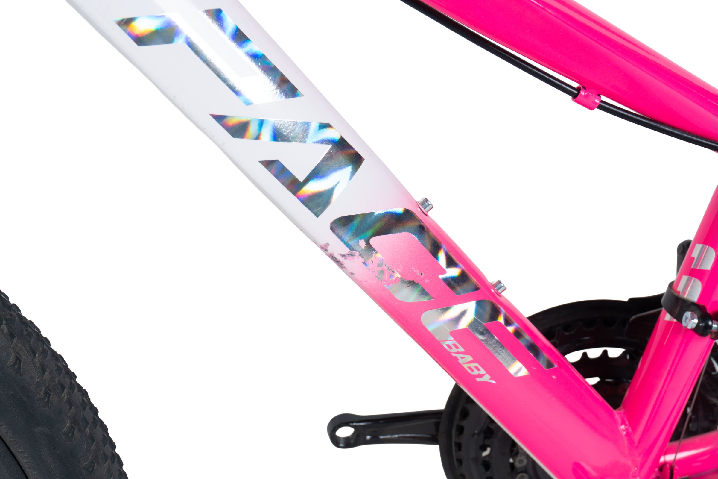 dječji bicikl mars 24", 130 160 cm, 21 brzina, bijela/ružičasta outlet