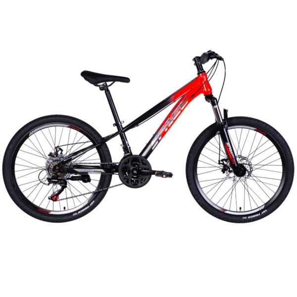 dječji bicikl mars 24", 130 160 cm, 21 brzina, crna/crvena