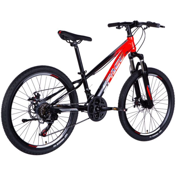 dječji bicikl mars 24", 130 160 cm, 21 brzina, crna/crvena