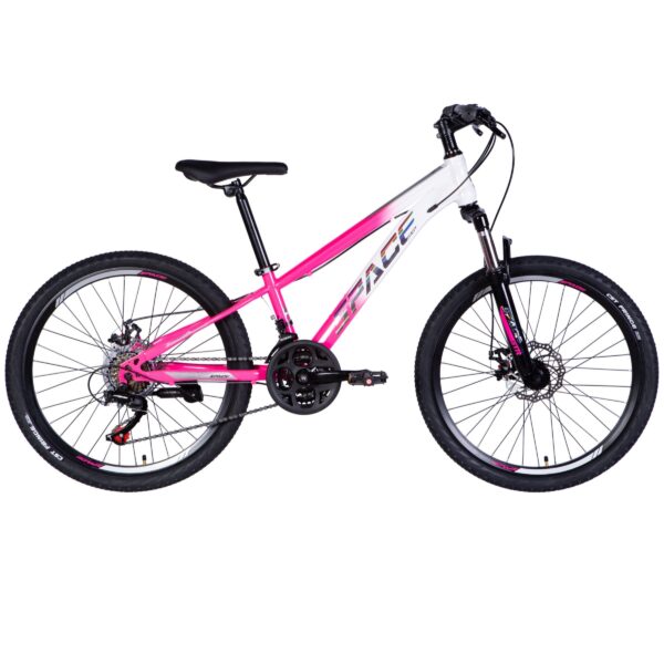 dječji bicikl mars 24", 130 160 cm, 21 brzina, bijela/ružičasta